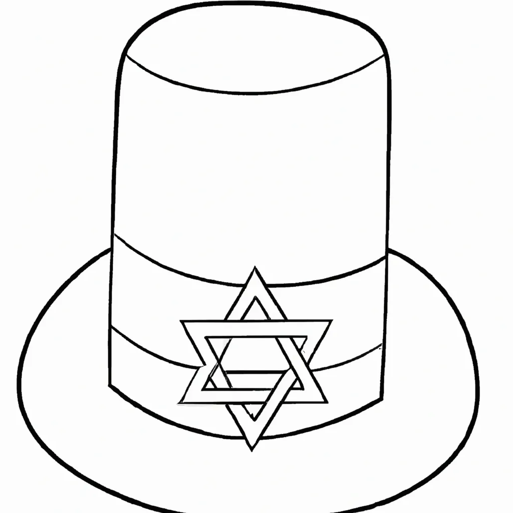 desenhos chapeu judeu imprimir colorir gratis 12
