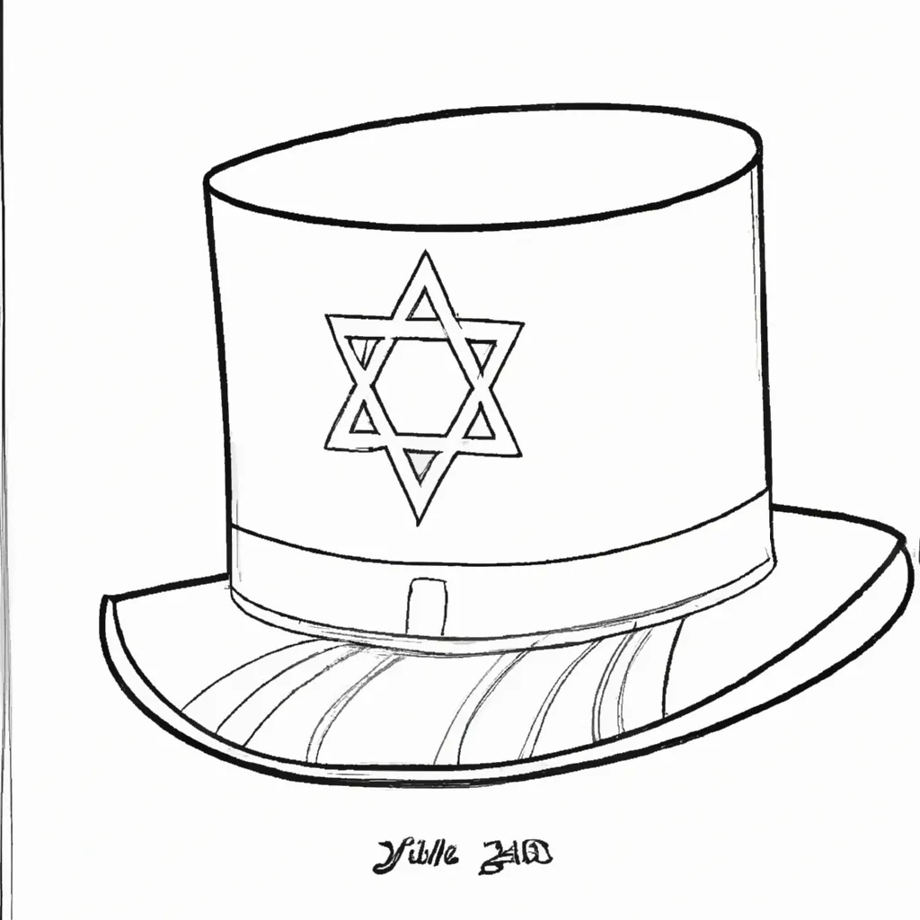 desenhos chapeu judeu imprimir colorir gratis 14
