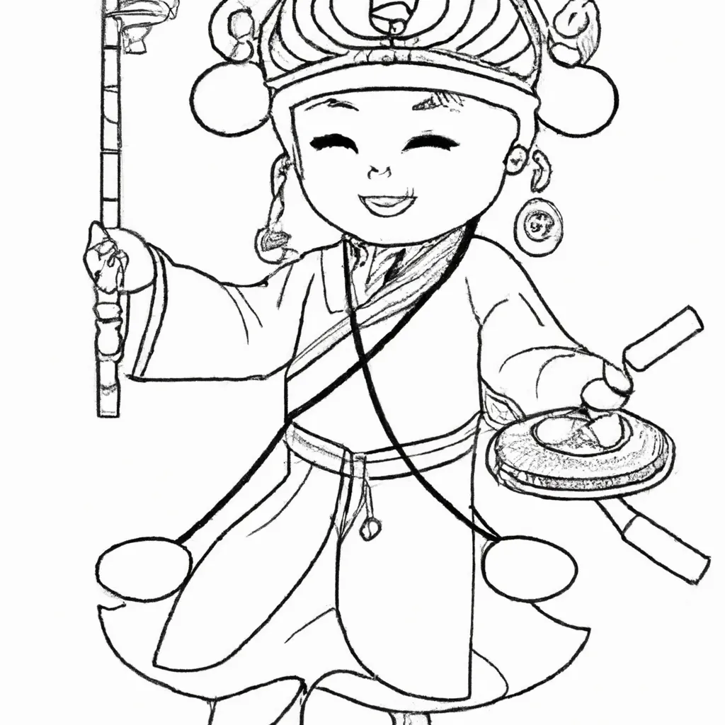 desenhos cultura chinesa imprimir colorir gratis 3