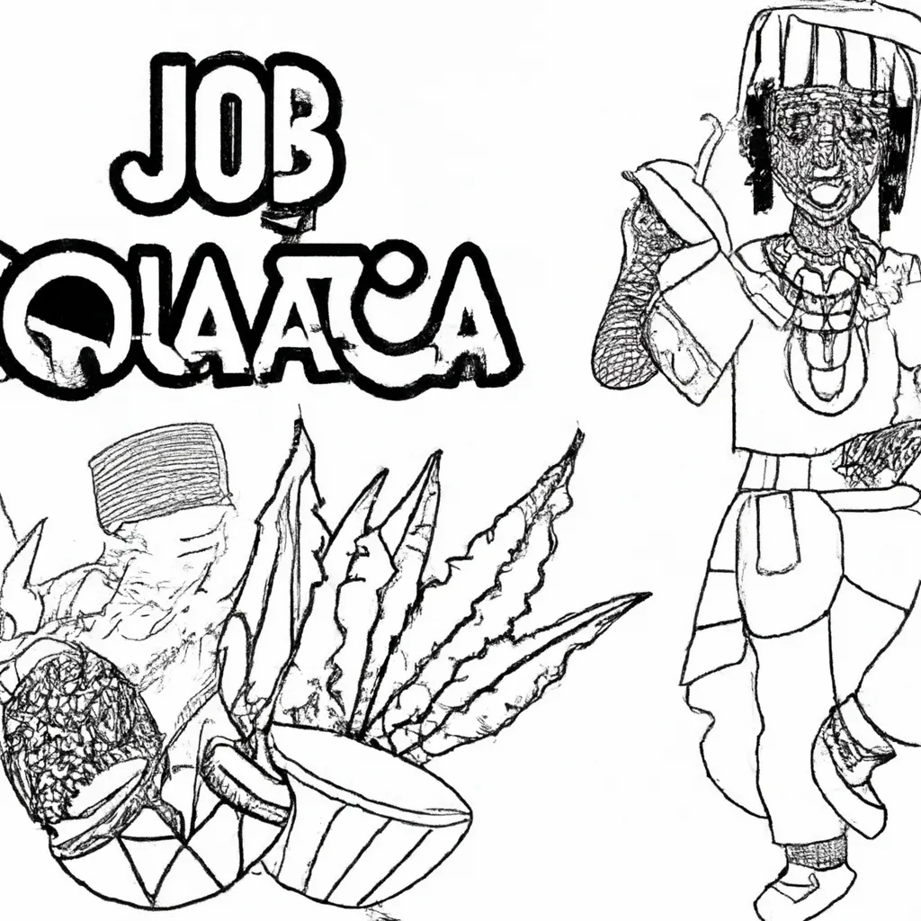 desenhos cultura jamaicana imprimir colorir gratis 2