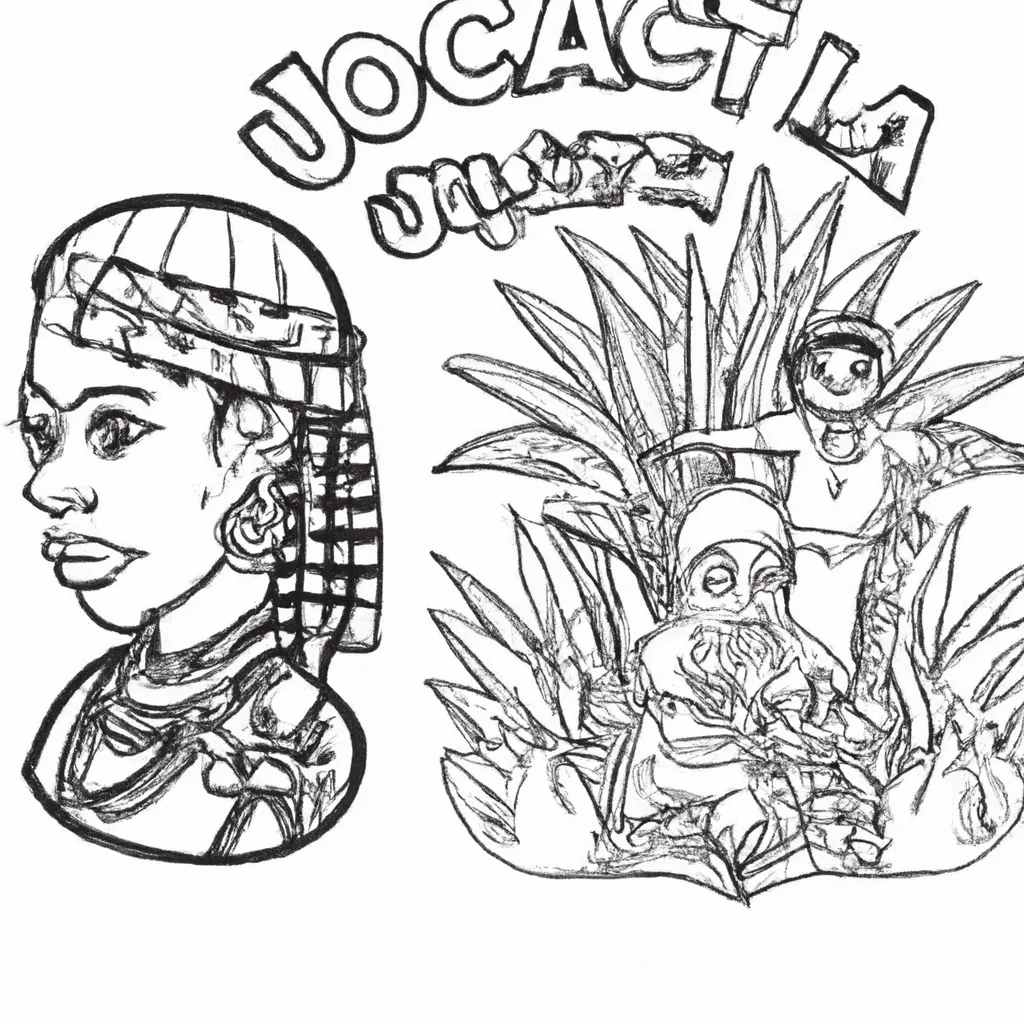 desenhos cultura jamaicana imprimir colorir gratis 3