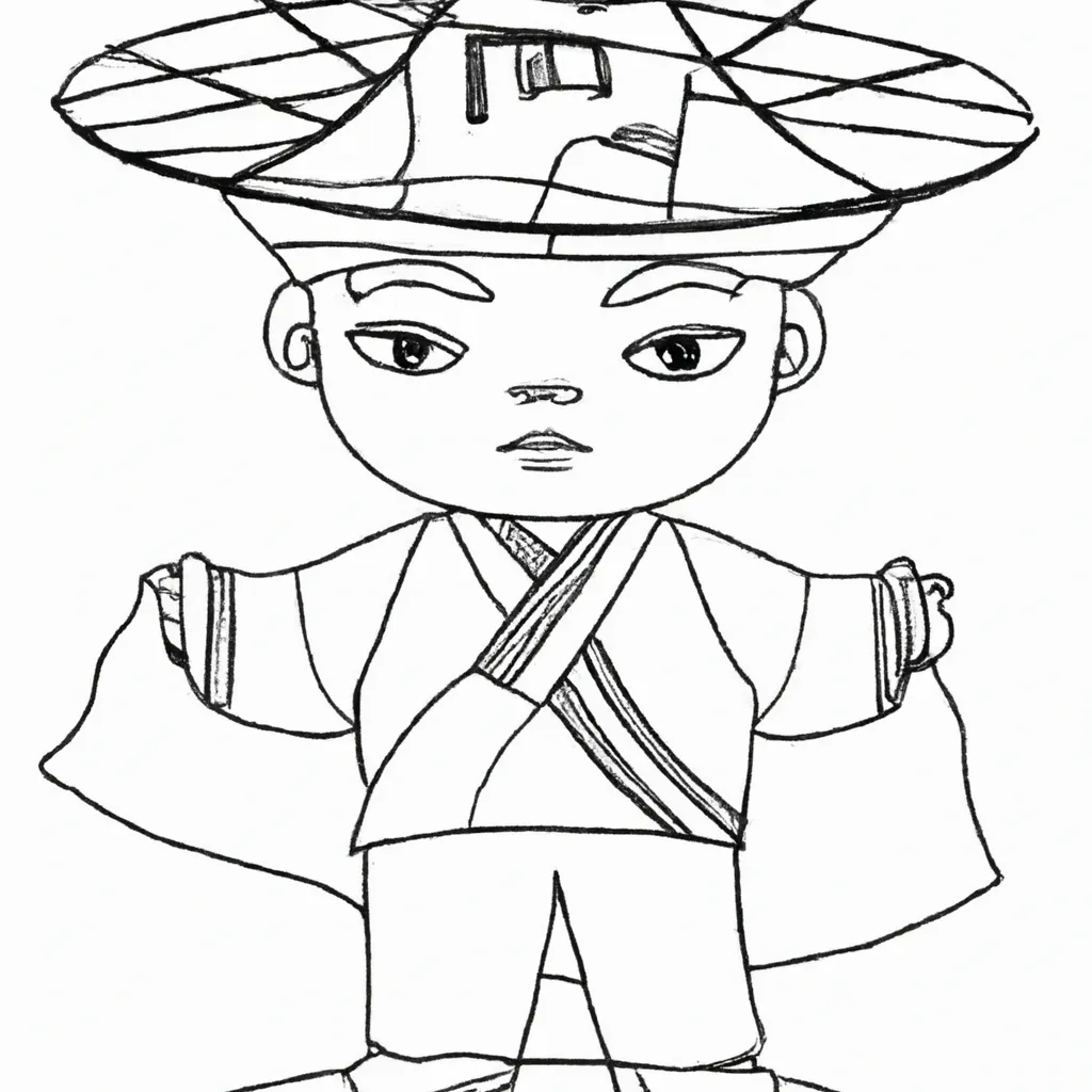desenhos cultura coreana imprimir colorir gratis