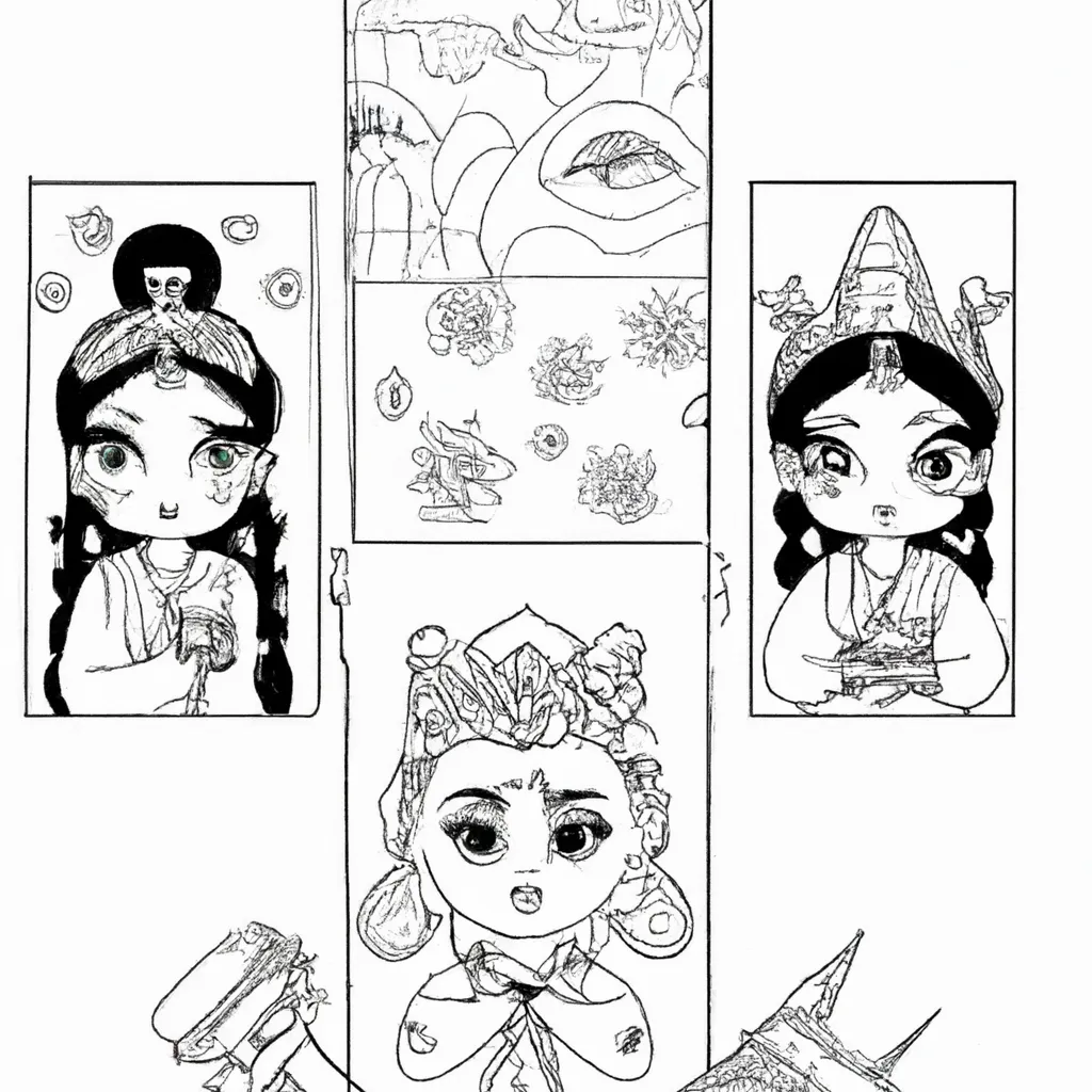 desenhos cultura coreana imprimir colorir gratis 2