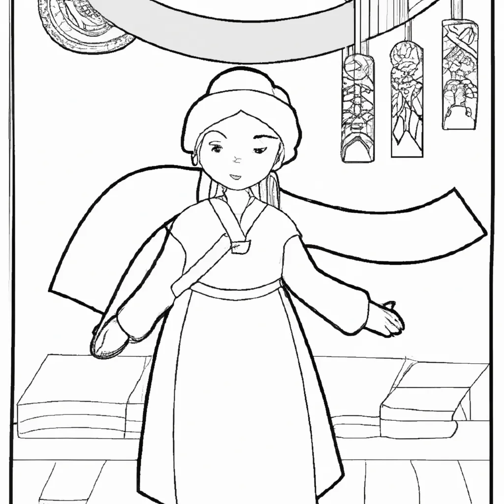 desenhos cultura coreana imprimir colorir gratis 5
