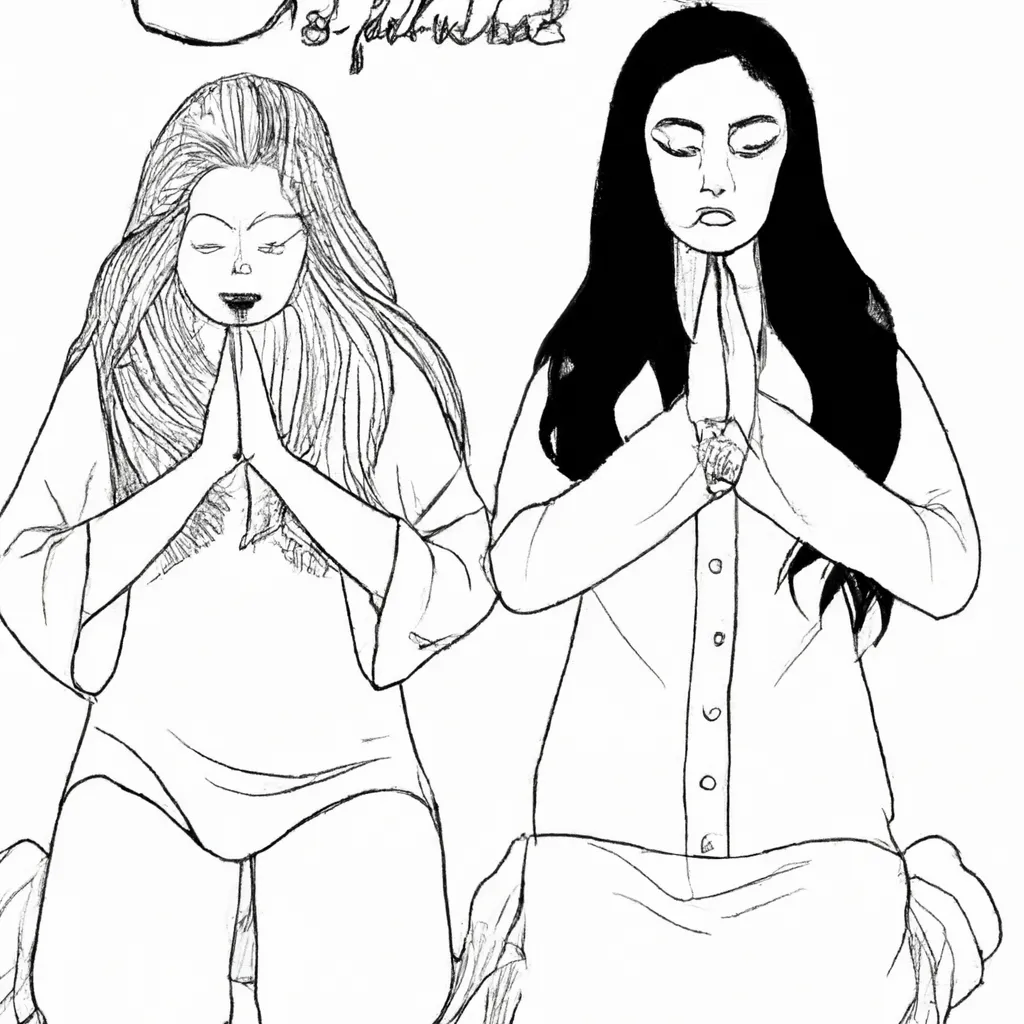 desenhos mulheres orando imprimir colorir gratis 13