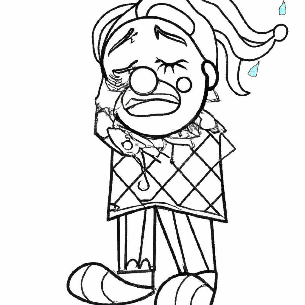 desenhos palhaca chorando imprimir colorir gratis 1