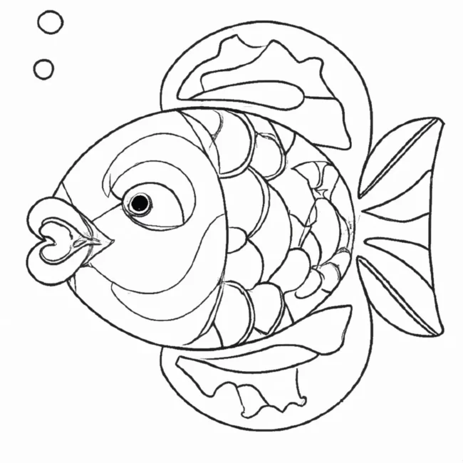 desenhos peixe bolha imprimir colorir gratis 1