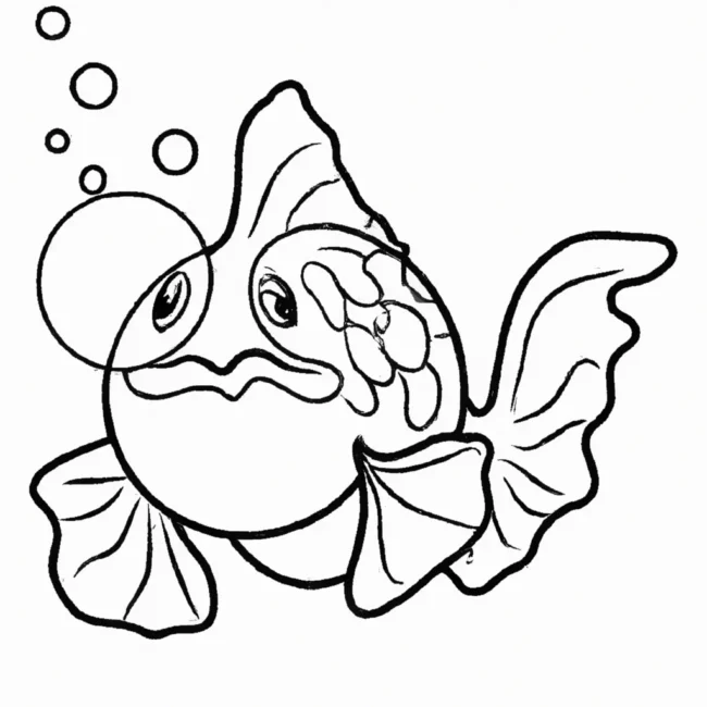 desenhos peixe bolha imprimir colorir gratis 6