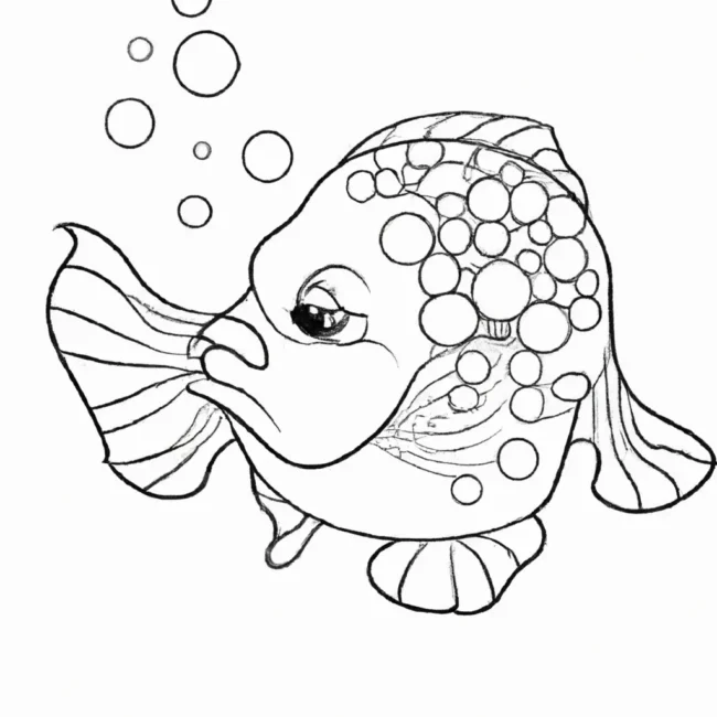 desenhos peixe bolha imprimir colorir gratis 8
