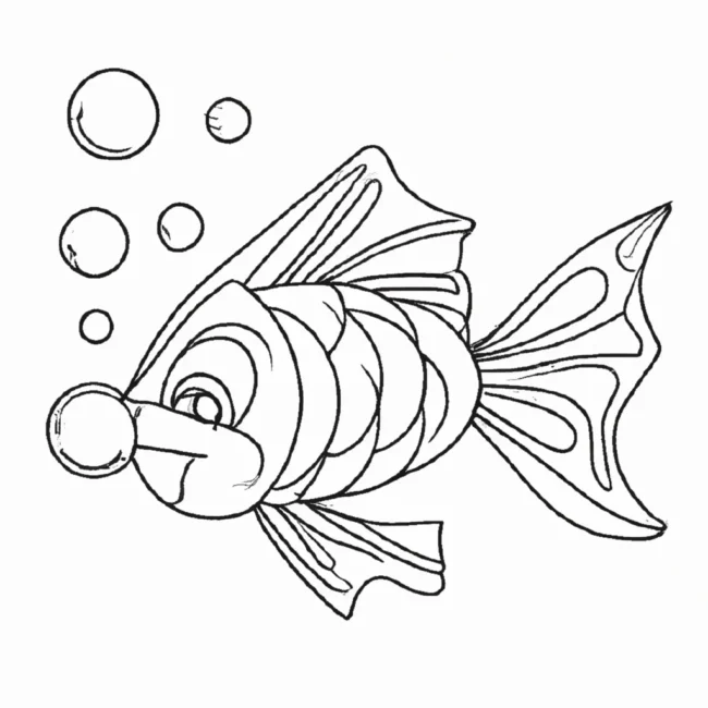 desenhos peixe bolha imprimir colorir gratis 14