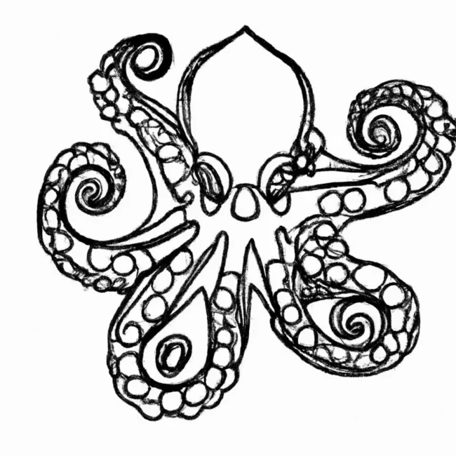 desenhos tatuagem polvo imprimir colorir gratis 14