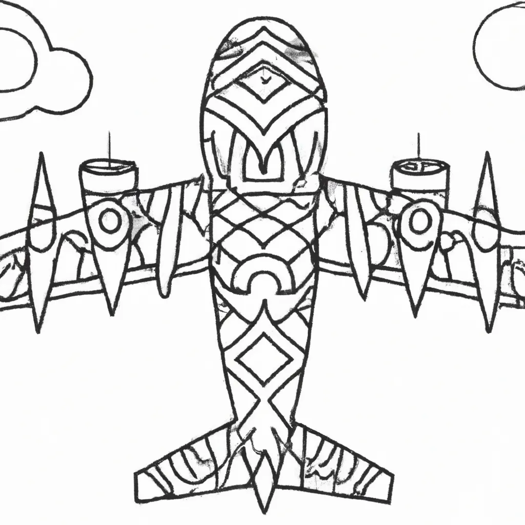 desenhos tatuagem aviao imprimir colorir gratis 4