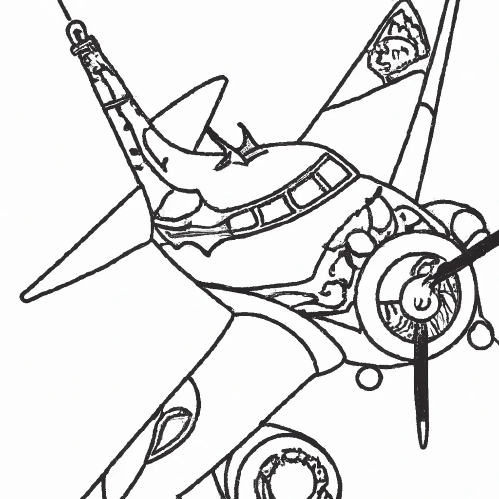 desenhos tatuagem aviao imprimir colorir gratis 14