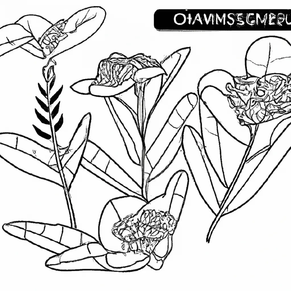desenhos strobilanthes crispa imprimir colorir gratis