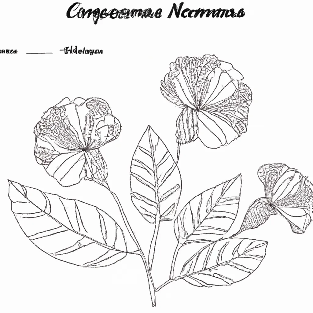 desenhos strobilanthes crispa imprimir colorir gratis 4