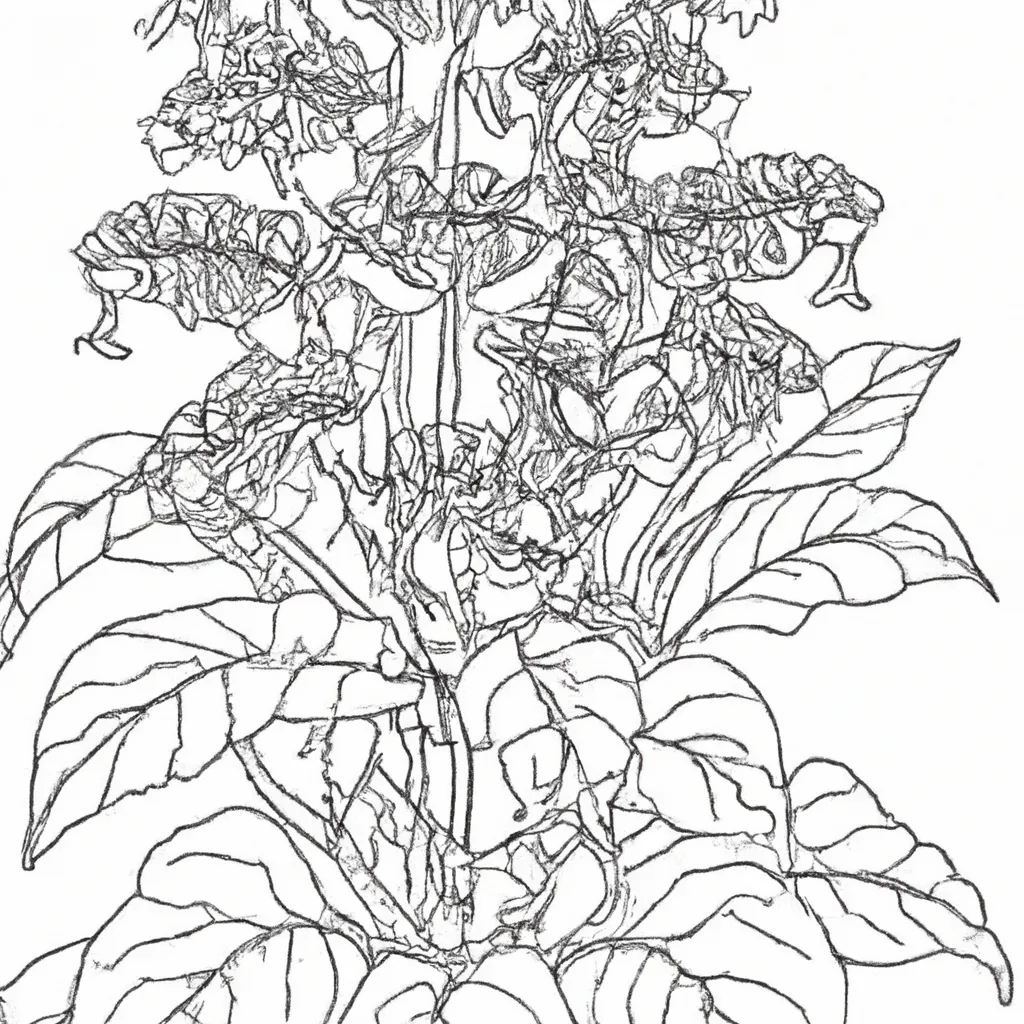 desenhos strobilanthes crispa imprimir colorir gratis 5