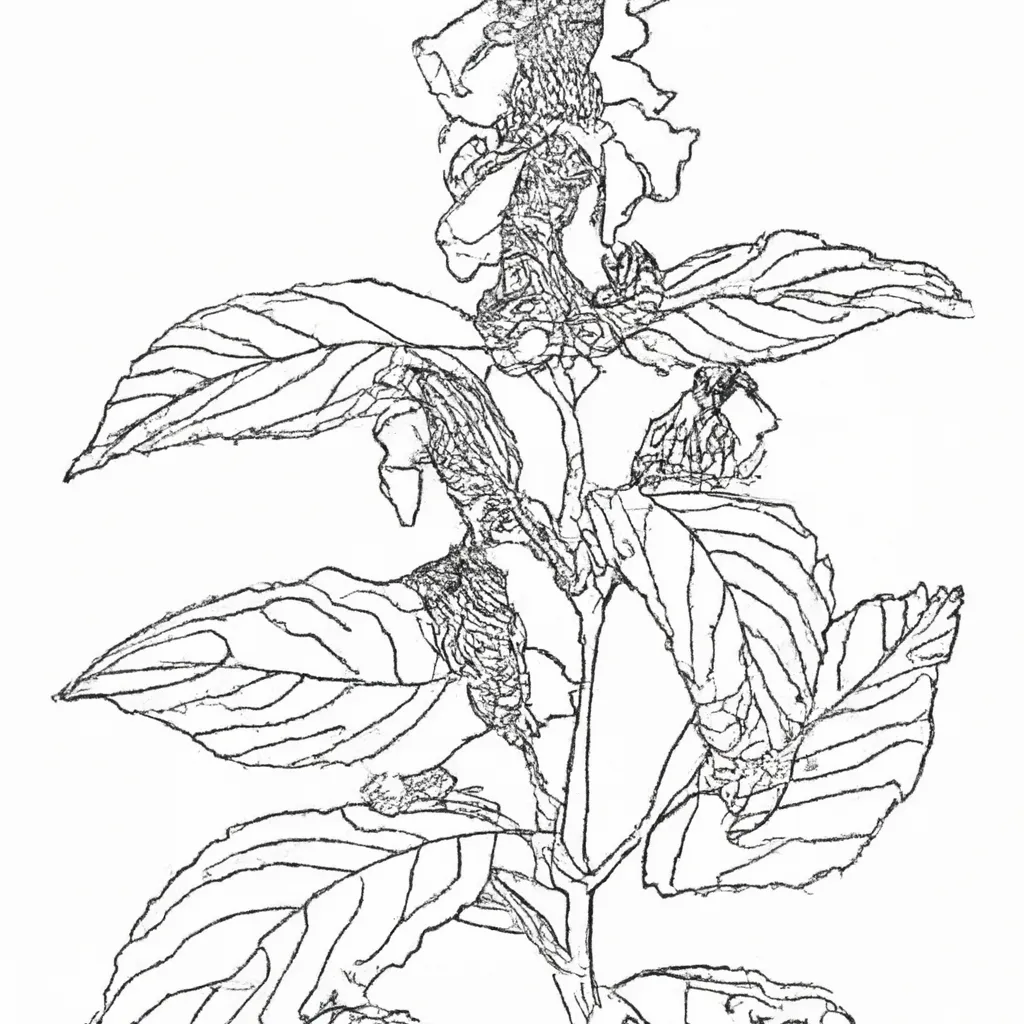 desenhos strobilanthes crispa imprimir colorir gratis 6