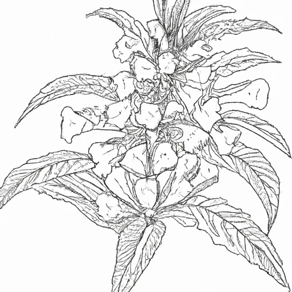 desenhos strobilanthes crispa imprimir colorir gratis 7