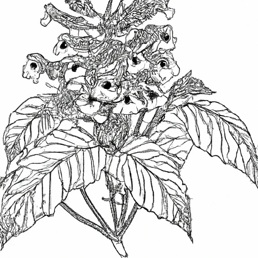 desenhos strobilanthes crispa imprimir colorir gratis 12