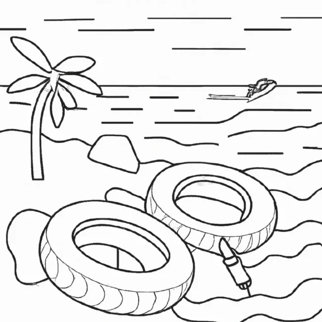 desenhos praia pneu imprimir colorir gratis 3