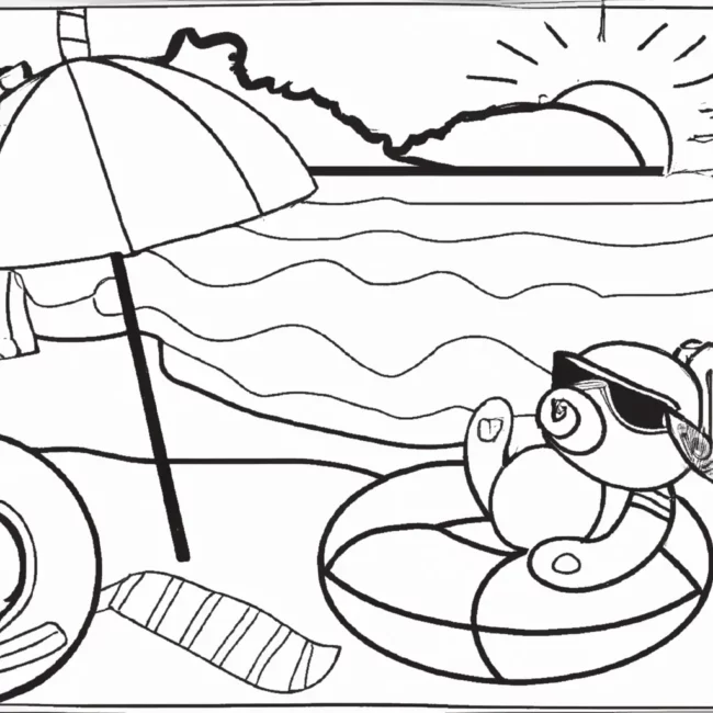 desenhos praia pneu imprimir colorir gratis 9