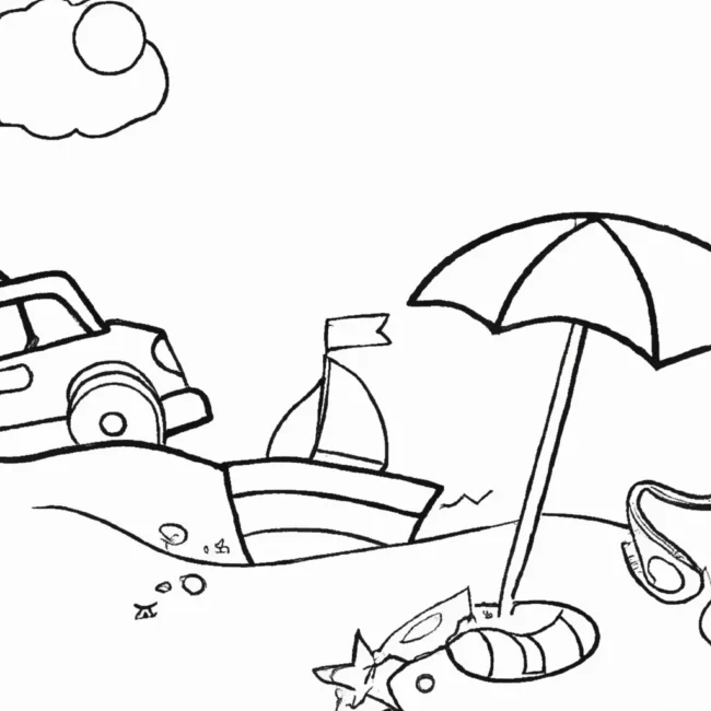 desenhos praia pneu imprimir colorir gratis 10