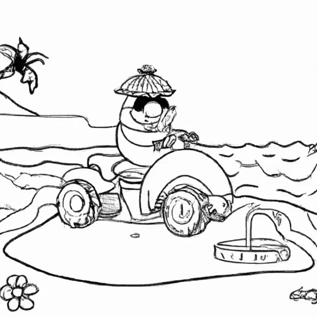 desenhos praia pneu imprimir colorir gratis 11