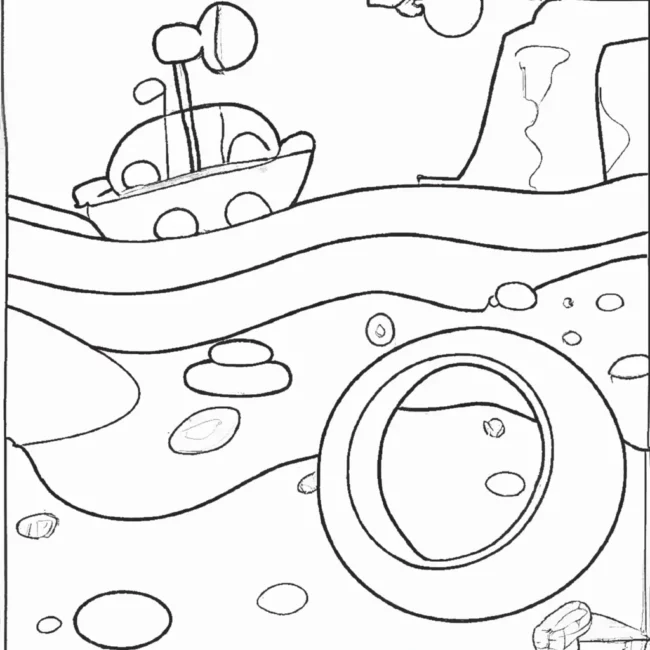 desenhos praia pneu imprimir colorir gratis 13