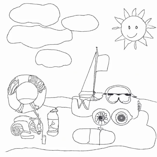 desenhos praia pneu imprimir colorir gratis 14