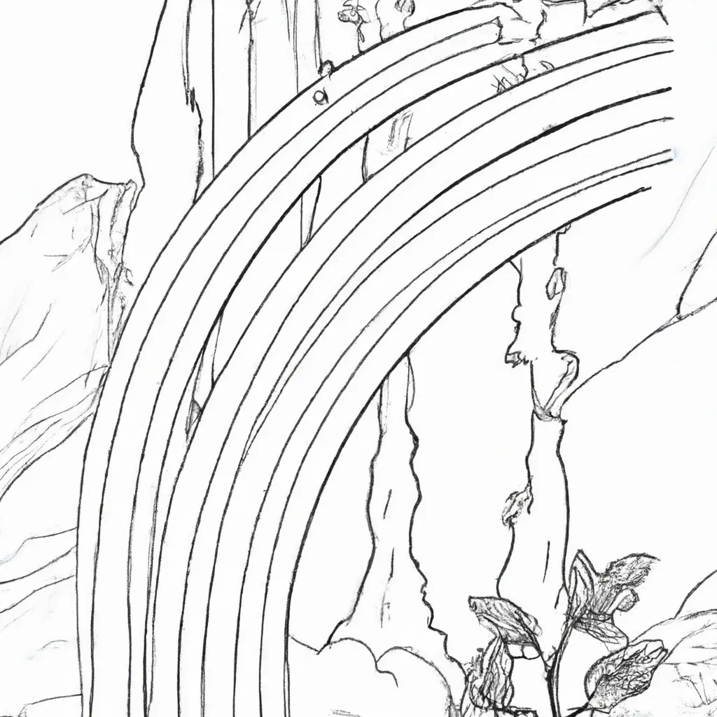 desenhos cachoeira arco iris imprimir colorir gratis 8