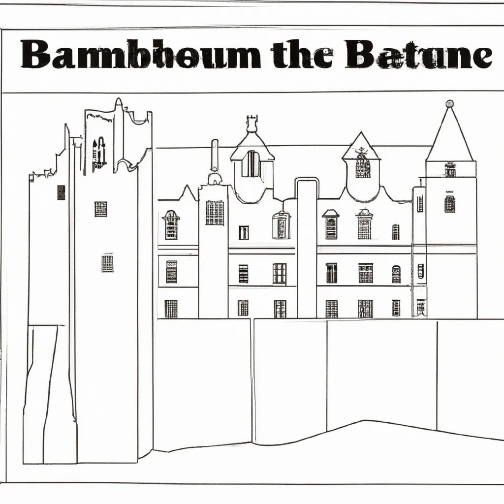desenhos castelo bamburgh imprimir colorir gratis