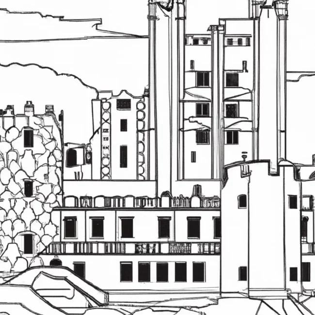 desenhos castelo bamburgh imprimir colorir gratis 8