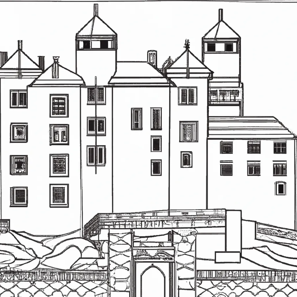 desenhos castelo bamburgh imprimir colorir gratis 9