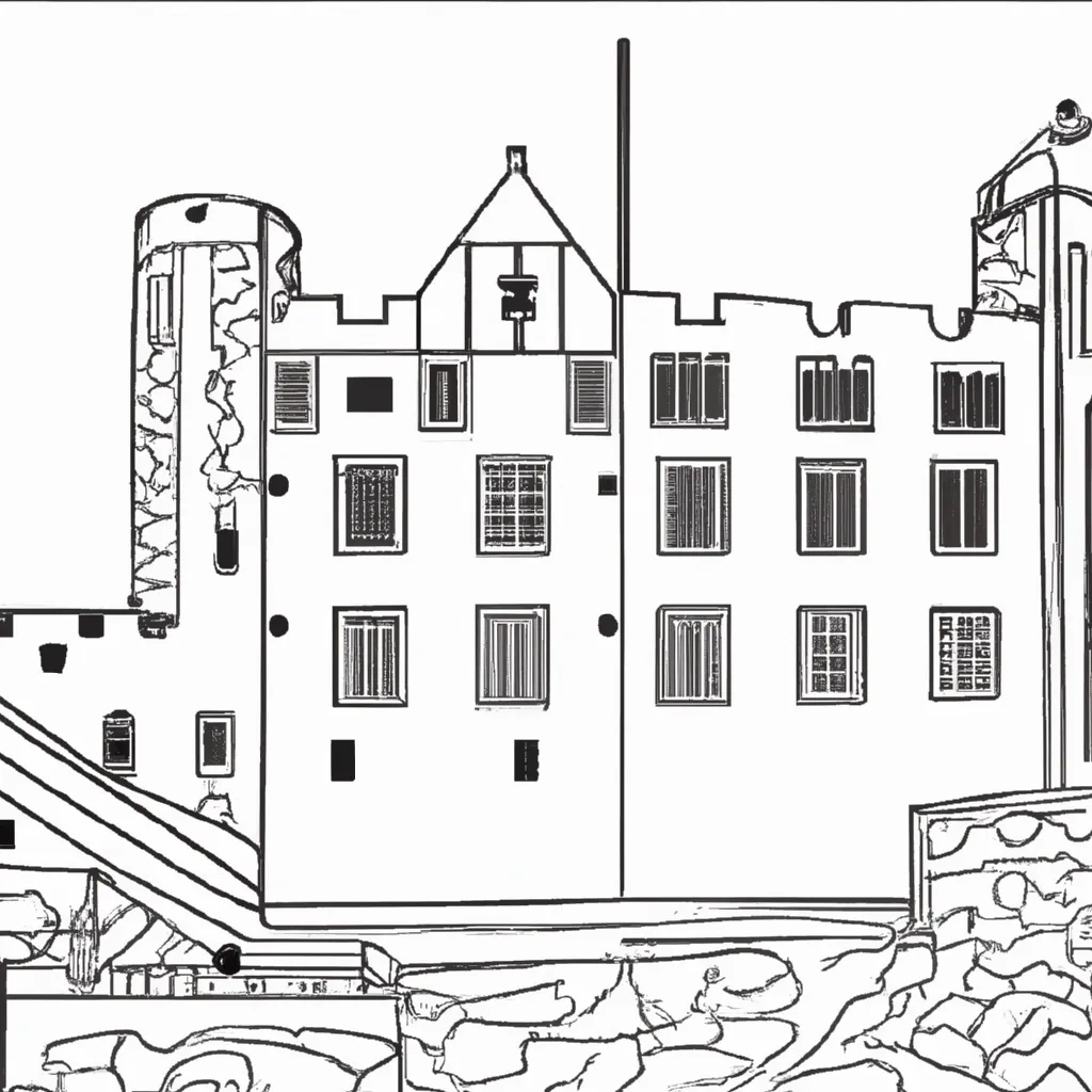 desenhos castelo bamburgh imprimir colorir gratis 11