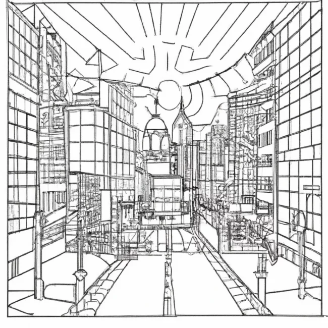 desenhos cidade luzes imprimir colorir gratis 4