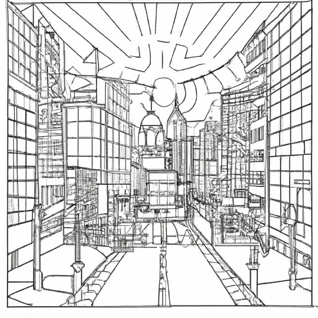 desenhos cidade luzes imprimir colorir gratis 4