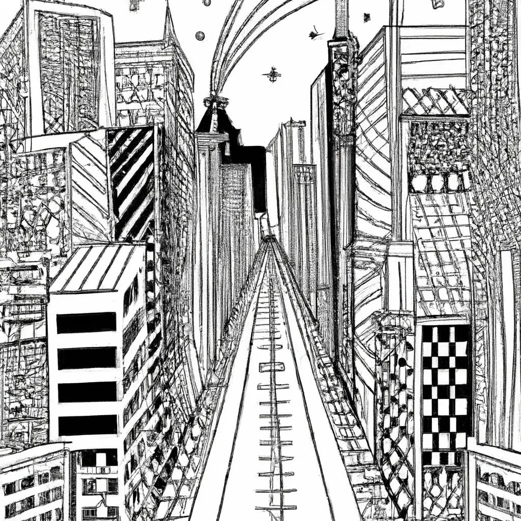 desenhos cidade luzes imprimir colorir gratis 7