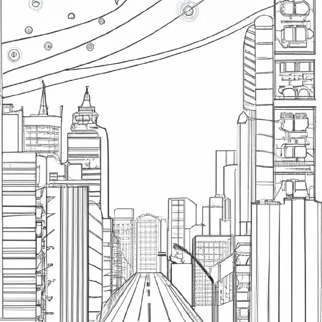 desenhos cidade luzes imprimir colorir gratis 8