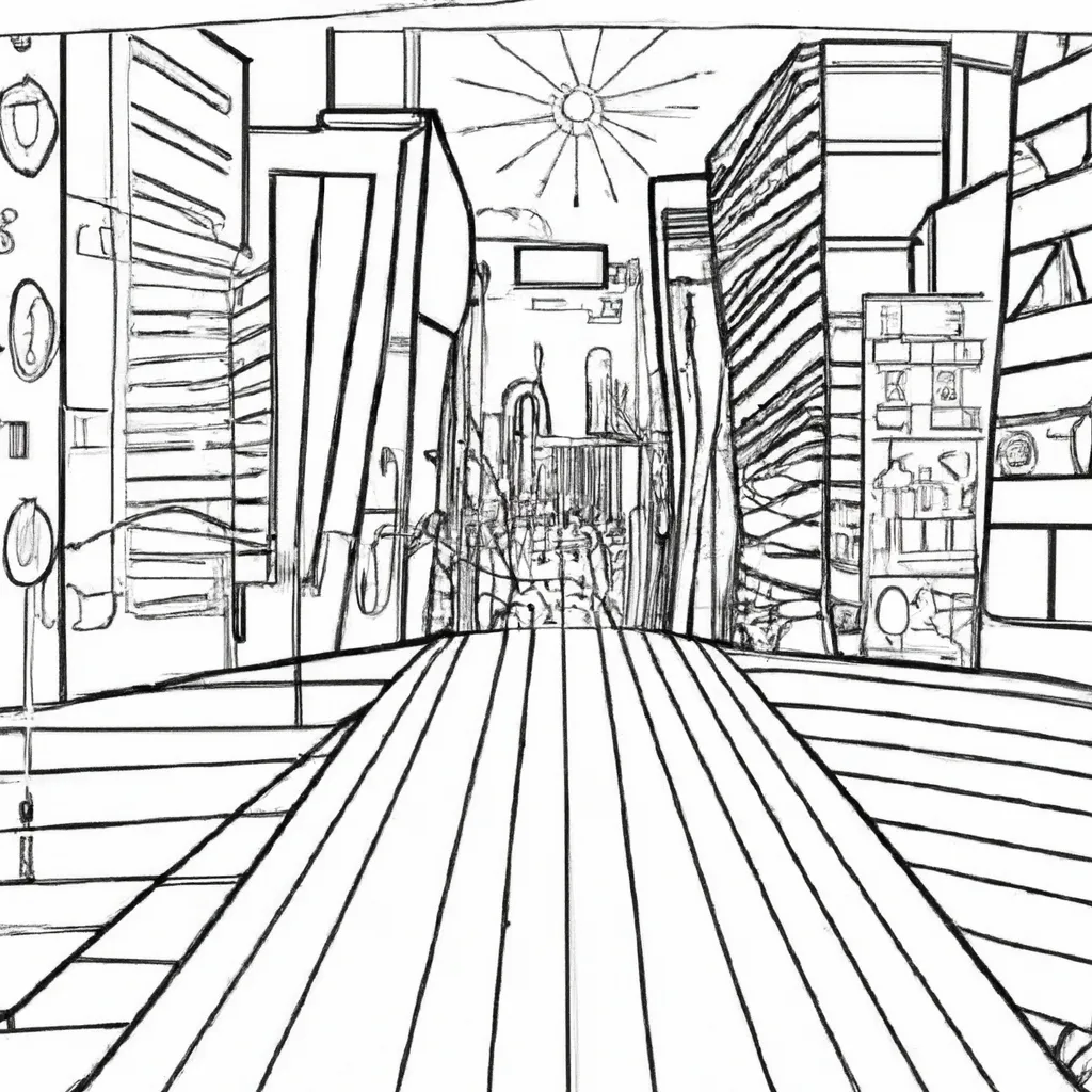 desenhos cidade luzes imprimir colorir gratis 10
