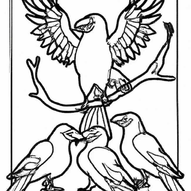 desenhos corvos odin imprimir colorir gratis 4