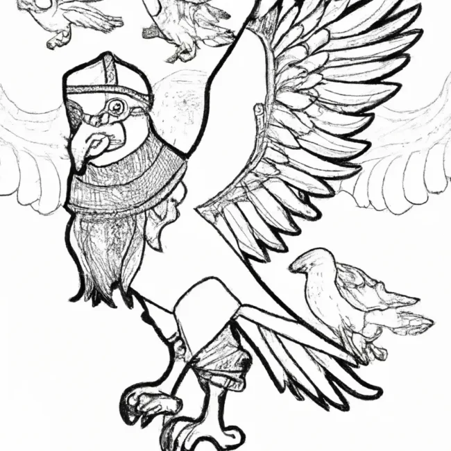 desenhos corvos odin imprimir colorir gratis 7