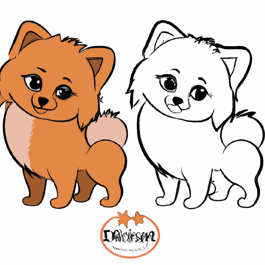 desenhos zwergspitz imprimir colorir gratis