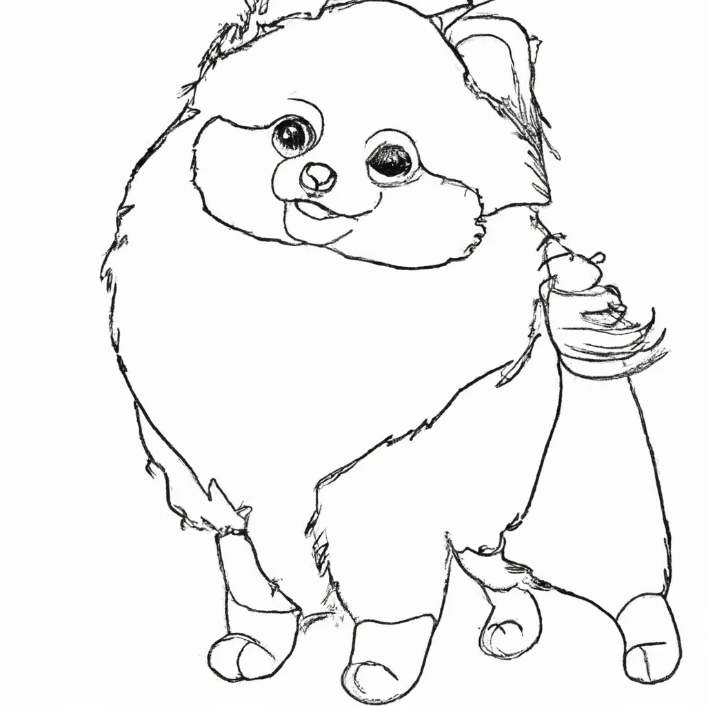 desenhos zwergspitz imprimir colorir gratis 3