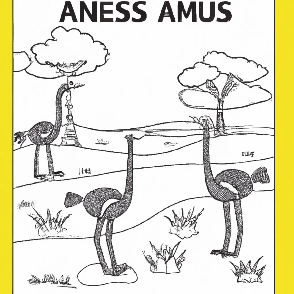 desenhos parque avestruz imprimir colorir gratis 8