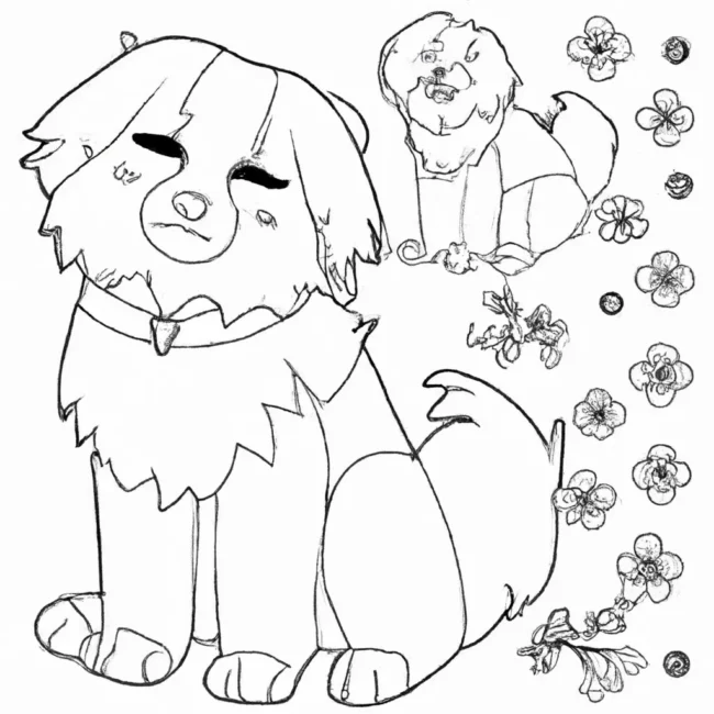 desenhos cachorros japoneses imprimir colorir gratis 4