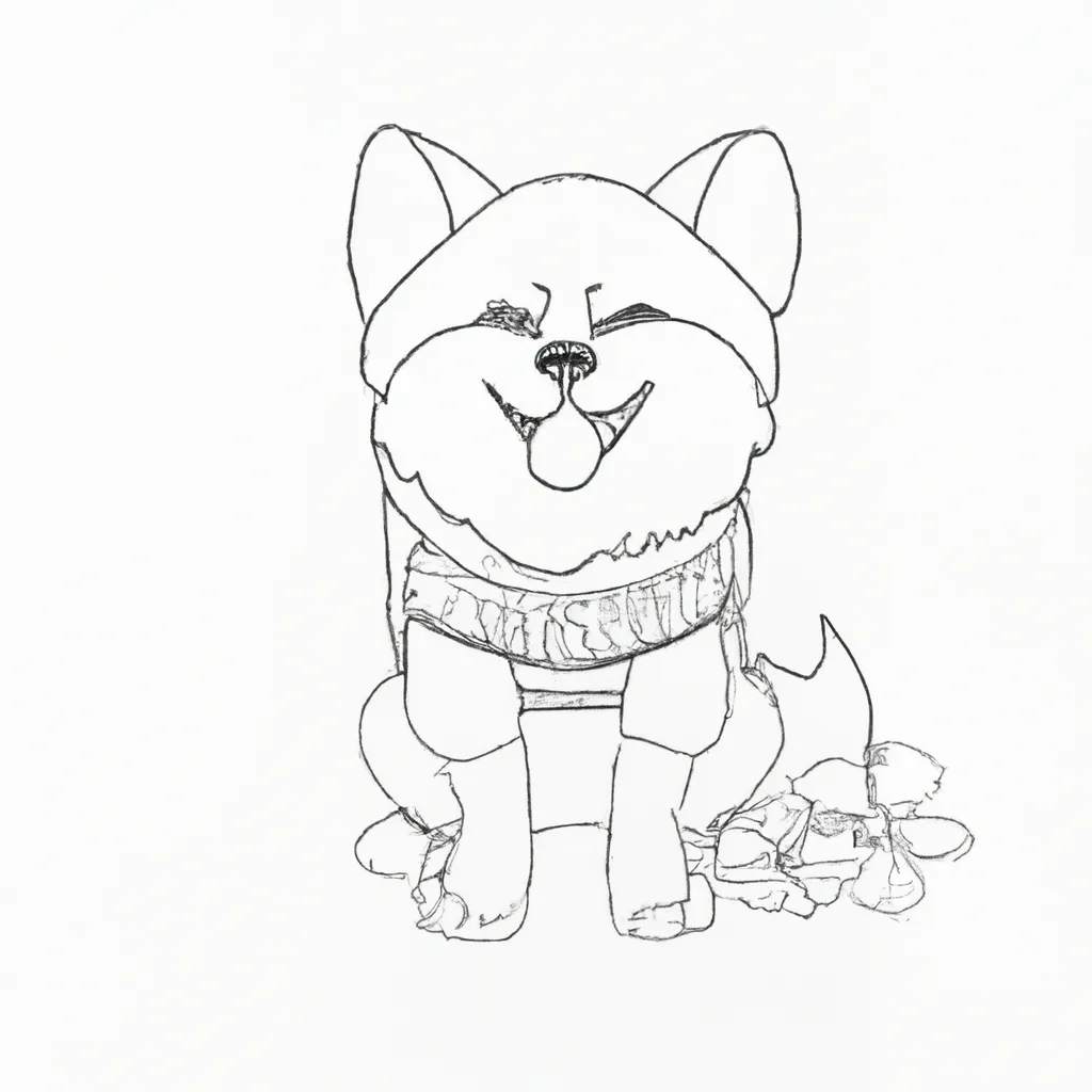 desenhos cachorros japoneses imprimir colorir gratis 6 desenhos cachorros japoneses imprimir colorir gratis 6
