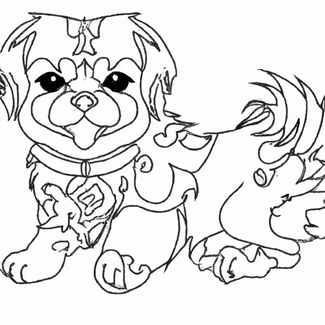 desenhos cachorros chineses imprimir colorir gratis 11