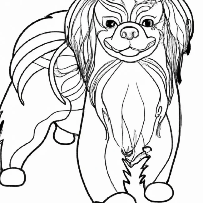 desenhos cachorros chineses imprimir colorir gratis 12