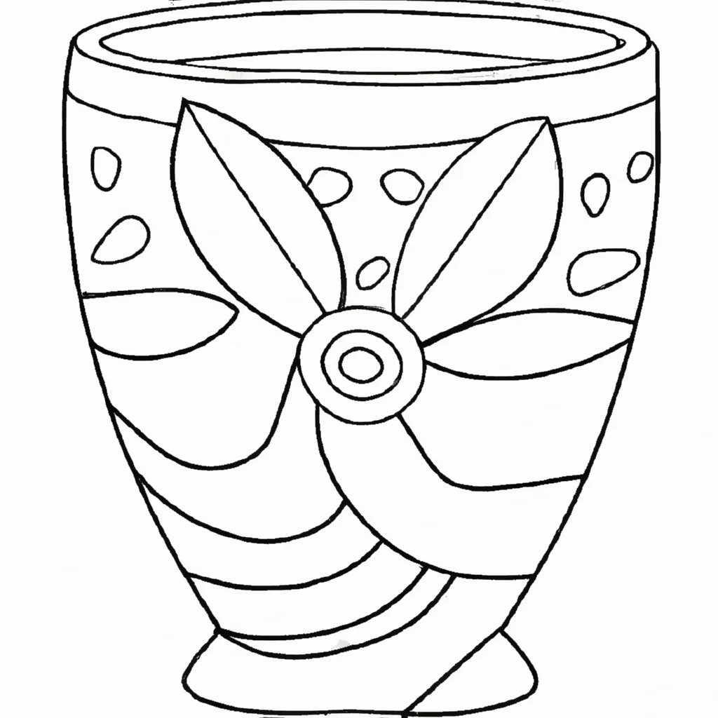 desenhos jarros barro imprimir colorir gratis 3