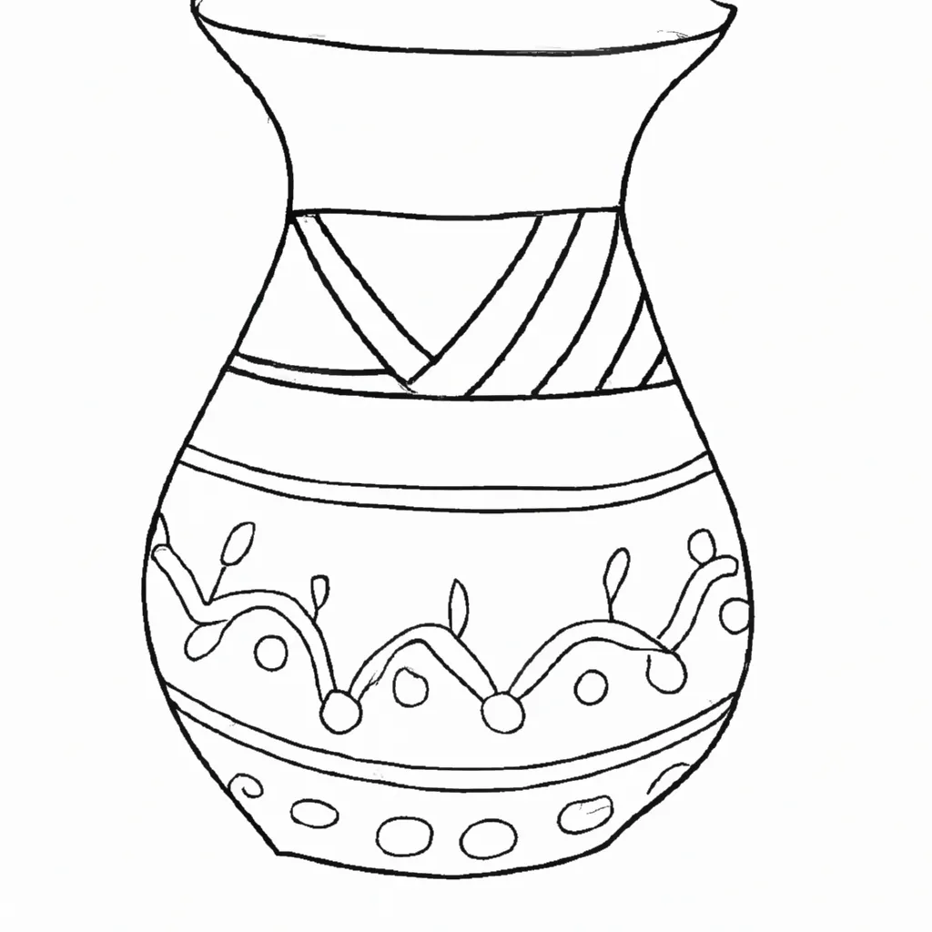 desenhos jarros barro imprimir colorir gratis 5
